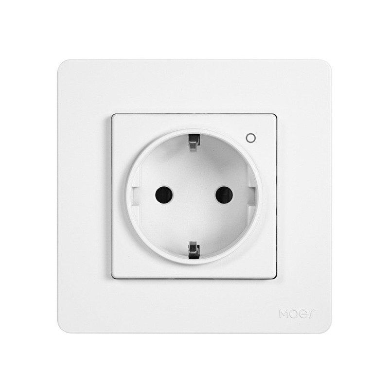Moes Zigbee Star Ring Smart Socket with Power Monitoring 16A, White