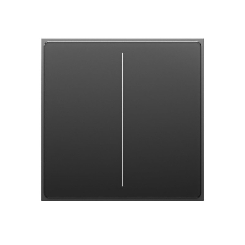 Moes Zigbee Star Feather Smart Push Button Switch 2 Gang (Neutral Wire), Grey