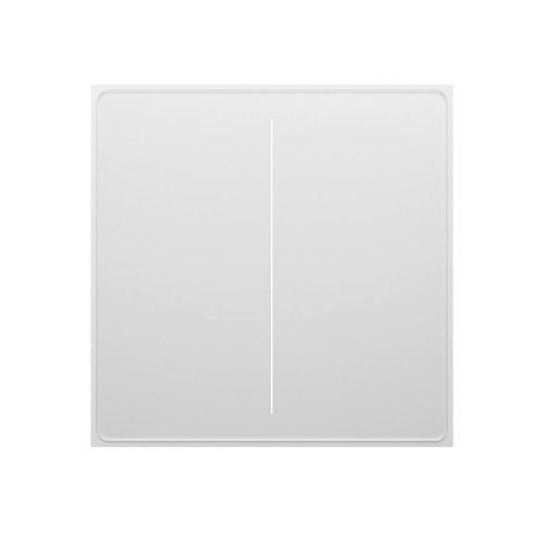 Moes Zigbee Star Feather Smart Push Button Switch 2 Gang (Neutral Wire), White