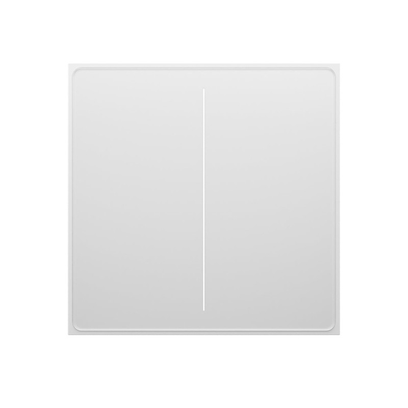 Moes Zigbee Star Feather Smart Push Button Switch 2 Gang (Neutral Wire), White