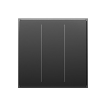 Moes Zigbee Star Feather Smart Push Button Switch 3 Gang (Neutral Wire), Grey