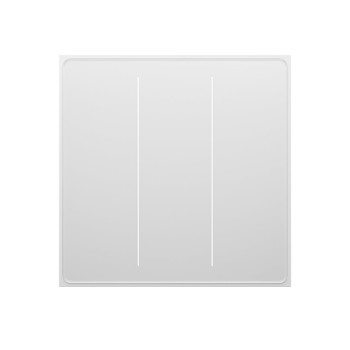 Moes Zigbee Star Feather Smart Push Button Switch 3 Gang (Neutral Wire), White