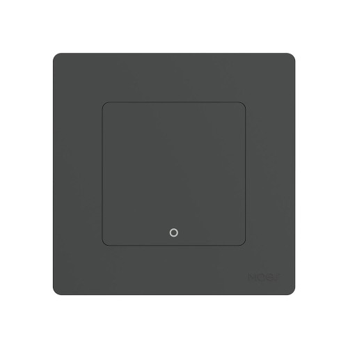 Moes Zigbee Star Ring Smart Push Button Switch 1 Gang (Neutral Optional), Grey