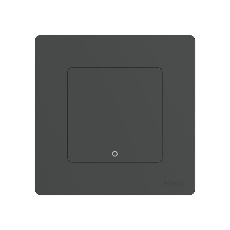 Moes Zigbee Star Ring Smart Push Button Switch 1 Gang (Neutral Optional), Grey