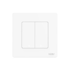 Moes Zigbee Star Ring Smart Push Button Switch 2 Gang (Neutral Optional), White