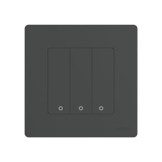 Moes Zigbee Star Ring Smart Push Button Switch 3 Gang (Neutral Optional), Grey