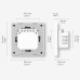 Moes Zigbee Star Ring Smart Push Button Switch 3 Gang (Neutral Optional), Grey