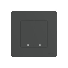 Moes Zigbee Star Ring Smart Push Button Swicth 2 Gang CR2032, Grey