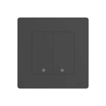 Moes Zigbee Star Ring Smart Push Button Swicth 2 Gang CR2032, Grey