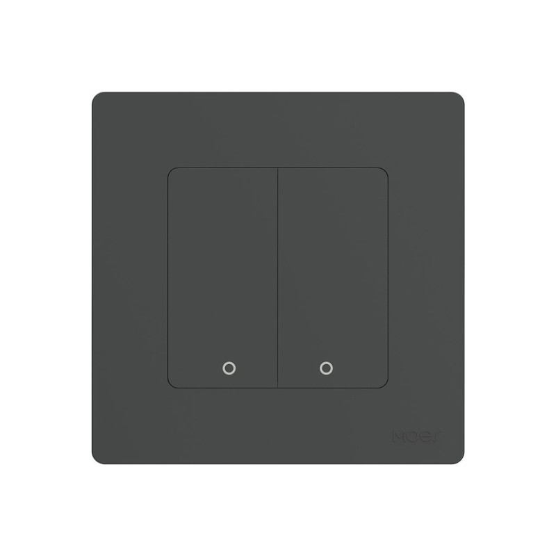 Moes Zigbee Star Ring Smart Push Button Swicth 2 Gang CR2032, Grey