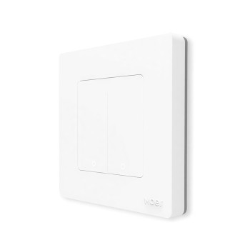 Moes Zigbee Star Ring Smart Push Button Swicth 2 Gang CR2032, White