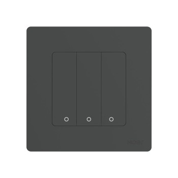 Moes Zigbee Star Ring Smart Push Button Swicth 3 Gang CR2032, Grey