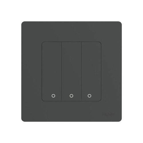 Moes Zigbee Star Ring Smart Push Button Swicth 3 Gang CR2032, Grey