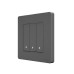Moes Zigbee Star Ring Smart Push Button Swicth 3 Gang CR2032, Grey