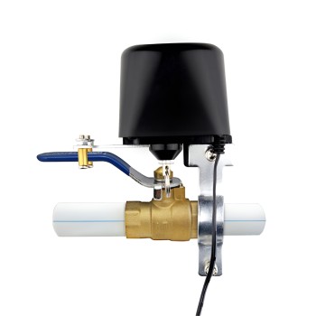 Moes Zigbee Smart Water and Gas Valve with Eu Power Adapter, black